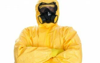 avoid flu in hazmat suit