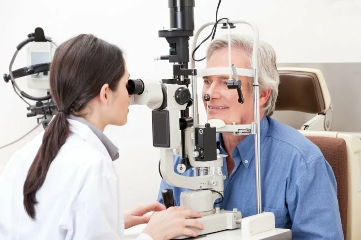 Ophthalmologist examining glaucoma patient CanadianPharmacyMeds.com