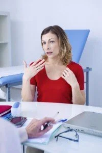 Woman talking to doctor about menopause CanadianPharmacyMeds.com